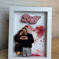 CRAFTONA Рамка с 3д елементи - сърца и ваша снимка