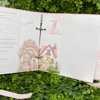 CRAFTONA Албум дневник с ринг механизъм - розово мече