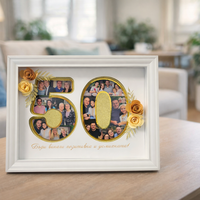 CRAFTONA Персонализирана 3D рамка - юбилейна история в снимки