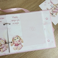 CRAFTONA Албум дневник с ринг механизъм - розови зайчета