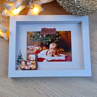 CRAFTONA Коледна рамка за снимка с 3D елементи – мече Милен