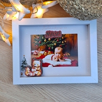 CRAFTONA Коледна рамка за снимка с 3D елементи – мече Милен