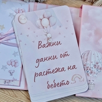 Мини албум визитка с карти „Животни в розово“