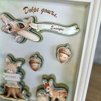 CRAFTONA Рамка визитка за новородено с 3д елементи - зайче