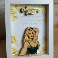 CRAFTONA Рамка със снимка и златни рози - подарък за 8 март