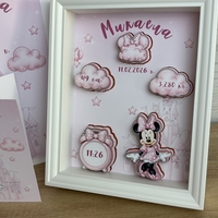 Рамка визитка за новородено - Мини Маус