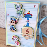 Мини албум картичка HM Ivona - луксозен дизайн с 3D Paw Patrol
