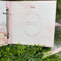 CRAFTONA Албум дневник с ринг механизъм - розово мече