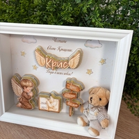 Рамка за кръщене с ангелче