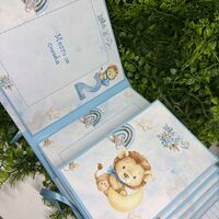 Албум-дневник с лъвчета в син цвят