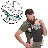  Ергономична раница за бебе KinderKraft MILO, Черна 