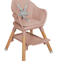 KikkaBoo Стол за Хранене 6в1 Woody Pink 2024