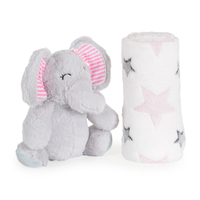 Cangaroo Одеало 90/75 с Играчка Elephant Blue 109597
