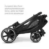ABC Design Double Stroller Zoom 2 Coal Комбинирана Детска Количка за Близнаци