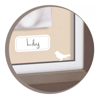 BABY ART ДЪРВЕНА ФОТО РАМКА ОТ 3 ЧАСТИ ЗА 2 ОТПЕЧАТЪКА И СНИМКА MY BABY TOUCH ОТ СЕРИЯТА TIMELESS CLASSIC НА  KАФЯВА РАМКА С БЯЛО ПАСПАРТУ.