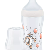 NUK Perfect Match Шише РР 260мл със Силиконов Биберон за хранене M 3+ месеца Disney Тигър