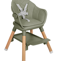 KikkaBoo Стол за Хранене 6в1 Woody Army Green 2024