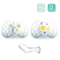  Анатомични светещи биберони Nuvita 7062 AIR55 ORT, 2 броя, 0+ 