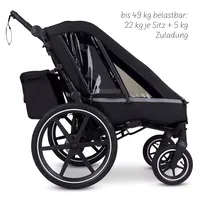 ABC Design Детска Количка за Колело Bicycle Trailer Tour Ink with 2 Comfort Seats & Air Wheels