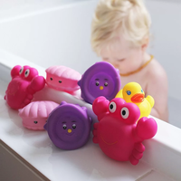 PLAYGRO ЖИВОТНИ ЗА БАНЯ РОЗОВ ЦВЯТ (7БР./ОП.) 6М+