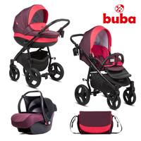  Бебешка количка 3в1 Buba Bella 706, Burgundy 