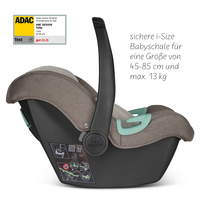 ABC Design Infant Car Seat Tulip i-Size for Newborn Babys Кош за Новородено Nature