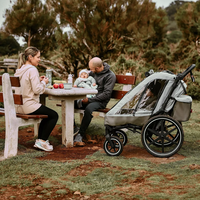 ABC Design Детска Количка за Колело Bicycle Trailer Tour Olive with 2 Comfort Seats & Air Wheels