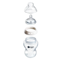 Tommee Tippee Natural Start САМОСТЕРИЛИЗИРАЩО 150 мл. Бебешко шише за хранене с биберон с бавен поток 0м+ (1 капка)
