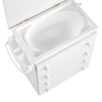 Скрин с вана за къпане и повивалник B970 white vichy blue