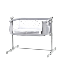 Бебешка кошара KinderKraft Neste, Сива