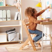  Столче за хранене KinderKraft ENOCK, Дървено/бели крака 