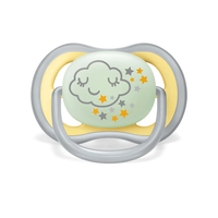 Philips AVENT SCF085/13 Комплект 2 Броя Ортодонтични Залъгалки Ultra Air 18м+ Декорация Лъв и Облак в Кутия за Стерилизиране