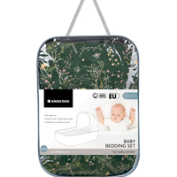 KikkaBoo Бебешки Спален Комплект за Количка 6 Части Secret Garden Green