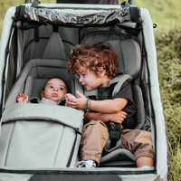 ABC Design Детска Количка за Колело Bicycle Trailer Tour Olive with 2 Comfort Seats & Air Wheels