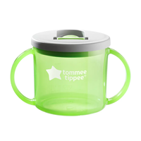 Tommee Tippee Чаша с Дръжки First Cup 4M+ с Твърд Накрайник Зелена