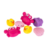 PLAYGRO ЖИВОТНИ ЗА БАНЯ РОЗОВ ЦВЯТ (7БР./ОП.) 6М+