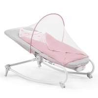 Шезлонг с вибрация и мелодии KinderKraft Felio, Светлорозов
