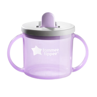 Tommee Tippee Чаша с Дръжки First Cup 4M+ с Твърд Накрайник Лилава