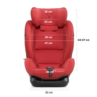  Столче за кола KinderKraft MYWAY, 0 - 36 kg, Червено 