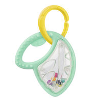 Playgro Дрънкалка и Гризалка с Форма на Листо с Включена Халка за Закачване 0м+