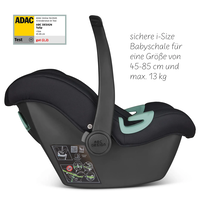 ABC Design Infant Car Seat Tulip i-Size for Newborn Babys Кош за Новородено Black