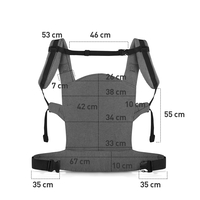  Ергономична раница за бебе KinderKraft MILO, Черна 