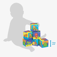 PLAYGRO МЕКИ КУБЧЕТА ЗА БАНЯ СИН ЦВЯТ (6БР./ОП.) 6М+