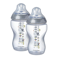 Tommee Tippee ШИШЕ ЗА ХРАНЕНЕ EASI VENT 340 ml 3м+, 2бр. ДЕКОР, МОМЧЕ/БУХАЛИ