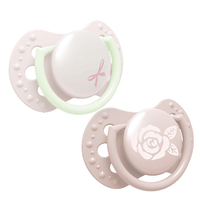 Силиконова залъгалка 2 бр Baby Shower Girl 0-2 м