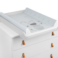 KikkaBoo Твърда PVC Подложка за Повиване 80х50см Stripy Friends