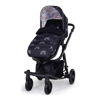 Комплект количка Cosatto Giggle Quad NIGHT RAINBOW 5в1, i-Size база и чувалче за крака