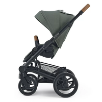 Mutsy NIO Sea Green  Модулна количка 2 в 1 комплект с черно шаси със седалка и кош за новородено
