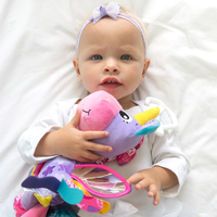 Playgro Activity Friend Еднорог Плюшена активна играчка за закачване на количка или столче за кола от 0м+