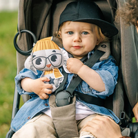 Tiny Love Мека текстилна бебешка Дрънкалка Заек от колекция Tiny Rockers с клипс за закачане на количка 0м+
